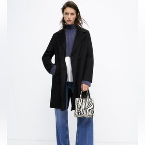 Zara Black Pea Coat